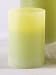 BATTERY OPERATED Pillar CANDLE olive green 3 x 4-3/8