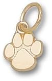 Clemson Tigers Paw 3/8 Charm - 14KT Gold Jewelry