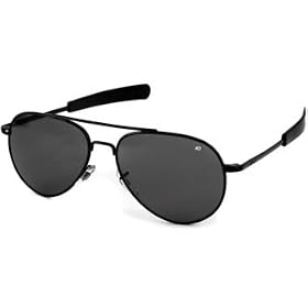 American Optical Sunglasses - Flight Gear General w/ Bayonet Temples / Frame: Black w/ Bayonet Temples Lens: Grey (52 mm)
