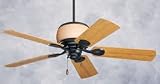 Emerson Ceiling Fans Westfield Model CF680BQ in Barbeque Black. Wet rated indoor/outdoor fan.