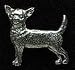 chihuahua48  - Pewter Chihuahua Pin