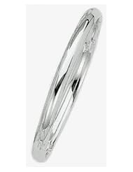 7mm 14k High Polished White Gold Bangle Bracelet
