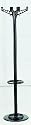 Coat and umbrella stand with 4 double hooks