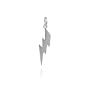 Sterling Silver Lightning Bolt Novelty Charm Pendant