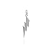 Sterling Silver Lightning Bolt Novelty Charm Pendant