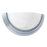 American Fluorescent PFSQ213BN Half Round Brushed Nickel 2-Light Sconce