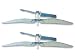 Two (2) Replacement Blue Main Rotors for Mini Infrared Remote Control Electric Helicopters