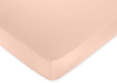 Baby Annabel Fitted Crib Sheet for Baby and Toddler Bedding Sets by JoJo - Solid Peach