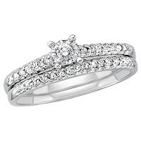 10kt. White Gold  1 5 ct. tw. Diamond Wedding Set