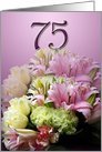 75th Birthday Party Invitation Card Card