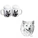 American Eskimo Large Salt and Pepper Shakers, Porcelain by Rosalinde (4')