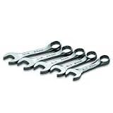 5 Piece SuperKrome Metric Short Combination Wrench Set