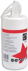 Childrens Toyshop  Computer : 5 Star Office Cleaning Wipes for PC Screens Casings Keyboards [Pack 100]