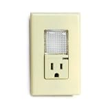 Enhanced Nightlight with 1 Outlet, Ivory