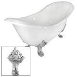 Elizabethan Classics Double Slipper-Less Faucet Holes-Cast Iron DSLCP