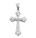 Jewelry : 14kt. White Gold, Filigree Cross Charm