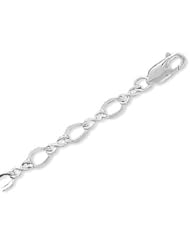 Sterling Silver 8 Inch Polished Inch Figure Eight Inch Charm Bracelet