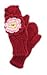San Diego Hat Girls 2-6x Knit Mittens With Flower,Red,2-4 years
