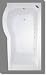 Kitchen & Housewares : Pegasus Showerbath4 Whirlpool, 150x75/86, Screen & Panel, LH, 8 Chrome Jets