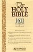 The KJV Bible 1611 Edition: Genuine Leather, Black