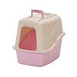 Petmate Hooded Cat Litter Box with Microban (Pink, Large, 19 Inch L x 15 Inch W x 17 Inch H)