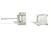 14K White Gold Genuine Square Opal Stud Earrings