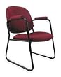 Dakota Designs 2UMU9 Guest Chair, 33 In H, Burgndy, Fabric