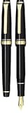 Sailor Sapporo Series Black Gold Trims Fountain Pen, Fine Nib 11-1021-020F