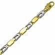 14K Two Tone Gold. Fancy Bullet Men's Bracelet