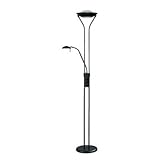 Duality II Torchiere Reading Floor Lamp Finish: Polished Steel