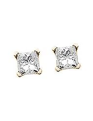 14kt. Yellow Gold, 1 ct. tw. Diamond Solitaire Earrings