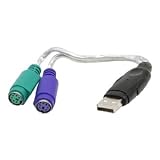 Sabrent SBT-PS2U USB to Dual 2-Port PS/2 Splitter Cable Converter