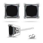 3.75 Cts BlackDiamond Stud Earrings in Platinum 21GF9v4CzdL. SL160 3.75 Cts BlackDiamond Stud Earrings in Platinum