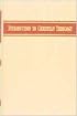 Introduction To Christian Theology