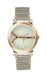 BCBGMAXAZRIA Soleil Two-tone Bracelet Silver Dial Women's Watch #BG8223