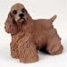 Cocker Spaniel, Brown Original Dog Figurine (4in-5in)