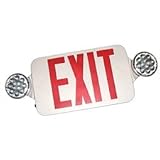 LED Exit Sign & Emergency Light - RED Compact Combo UL