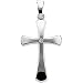 14K White Gold Diamond Cross