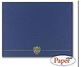 Masterpiece Crest Certificate Cover, Navy - 5 Covers