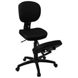 Kneeling Office Chair with Back and Black Fabric - WL-1430-GG