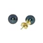 Akoya Cultured Black Pearl Stud Earrings (7-7.5mm)
