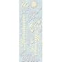 Brenda Walton Adhesive Chipboard-Wedding Silver & Ivory Glitter Words