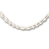 18in Gold-plated Two Strand Glass Pearl Necklace