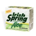 Irish Spring Deodorant Soap, Aloe, 4.5-Ounce Bars in 3-Count Packages (Pack of 8)