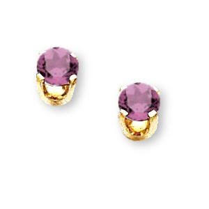 14K Yellow Gold Children's June Birthstone Earrings