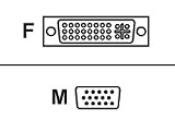 Female Dvi-i To Male HD15 VGA Video Adapter
