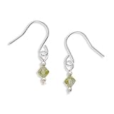 Lime Green Crystal Child's Earrings on French Wire