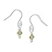 Lime Green Crystal Child's Earrings on French Wire