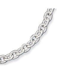 Sterling Silver Fancy Link Necklace - 18 Inch
