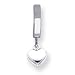 14K White Gold 3D Hollow Puffed Heart TummyToy Belly Ring - JewelryWeb